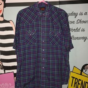 Vintage 90s men’s flannel button shirt XL